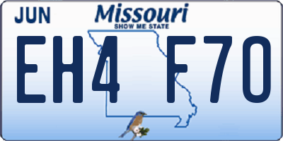 MO license plate EH4F7O