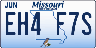 MO license plate EH4F7S