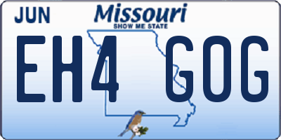 MO license plate EH4G0G