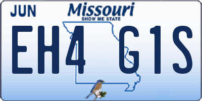MO license plate EH4G1S