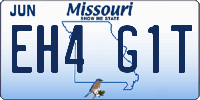 MO license plate EH4G1T