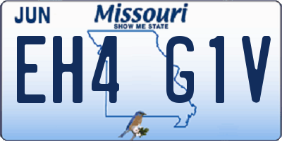 MO license plate EH4G1V