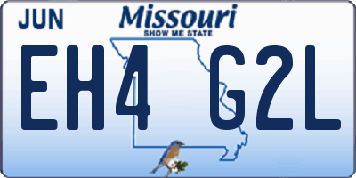 MO license plate EH4G2L