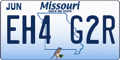 MO license plate EH4G2R