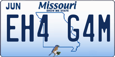 MO license plate EH4G4M