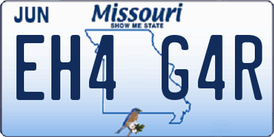 MO license plate EH4G4R