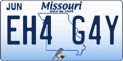 MO license plate EH4G4Y
