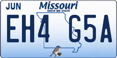 MO license plate EH4G5A