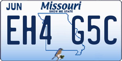 MO license plate EH4G5C