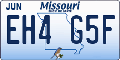 MO license plate EH4G5F