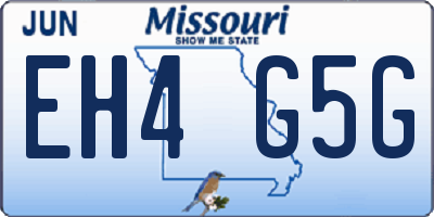 MO license plate EH4G5G