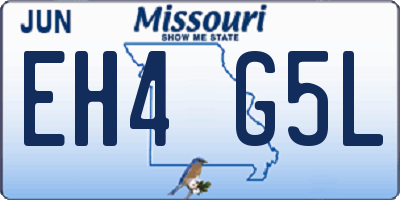 MO license plate EH4G5L