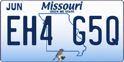 MO license plate EH4G5Q