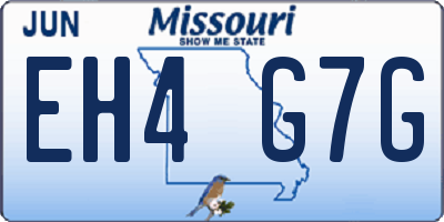 MO license plate EH4G7G