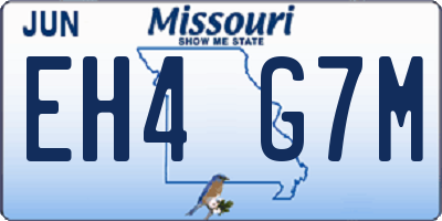 MO license plate EH4G7M