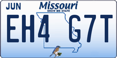 MO license plate EH4G7T