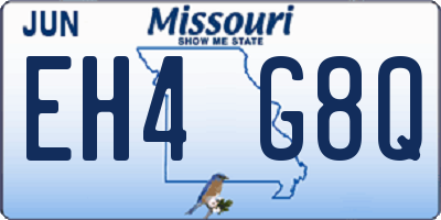 MO license plate EH4G8Q