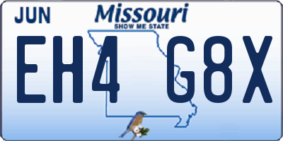 MO license plate EH4G8X