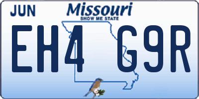 MO license plate EH4G9R