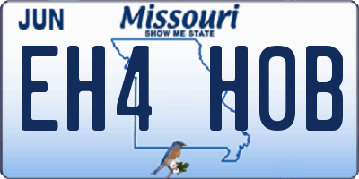 MO license plate EH4H0B