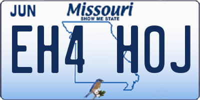 MO license plate EH4H0J