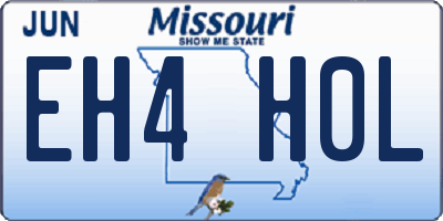 MO license plate EH4H0L