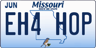 MO license plate EH4H0P