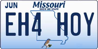 MO license plate EH4H0Y