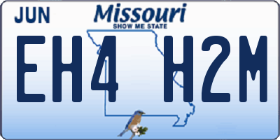 MO license plate EH4H2M