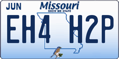MO license plate EH4H2P