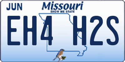 MO license plate EH4H2S