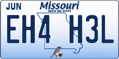 MO license plate EH4H3L