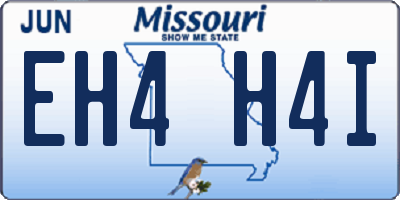 MO license plate EH4H4I