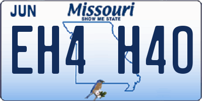 MO license plate EH4H4O