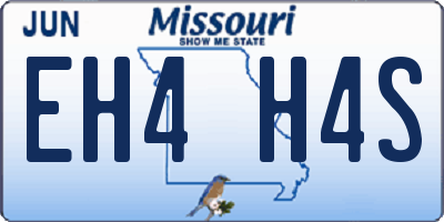 MO license plate EH4H4S