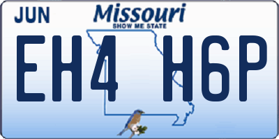 MO license plate EH4H6P