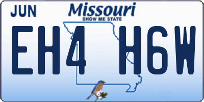 MO license plate EH4H6W