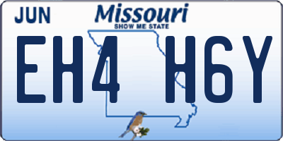 MO license plate EH4H6Y