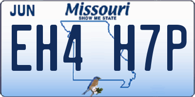 MO license plate EH4H7P