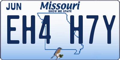 MO license plate EH4H7Y