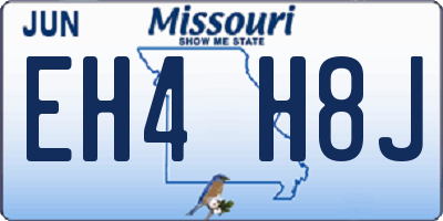 MO license plate EH4H8J