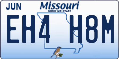 MO license plate EH4H8M