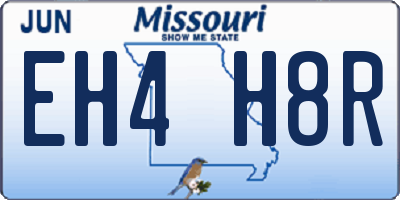 MO license plate EH4H8R