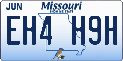 MO license plate EH4H9H