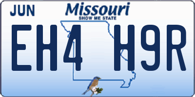 MO license plate EH4H9R