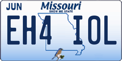 MO license plate EH4I0L