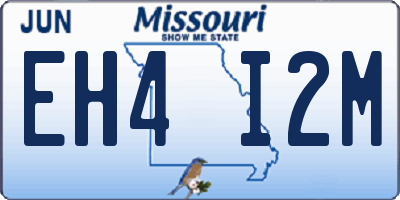 MO license plate EH4I2M