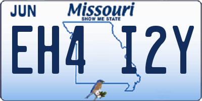 MO license plate EH4I2Y