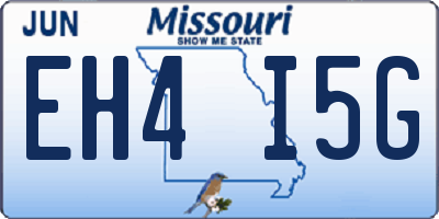 MO license plate EH4I5G