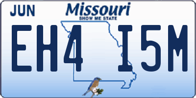 MO license plate EH4I5M